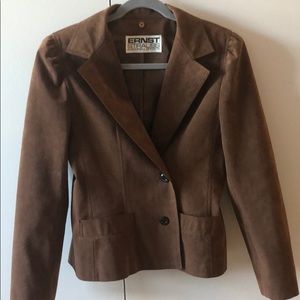 Brown suede blazer